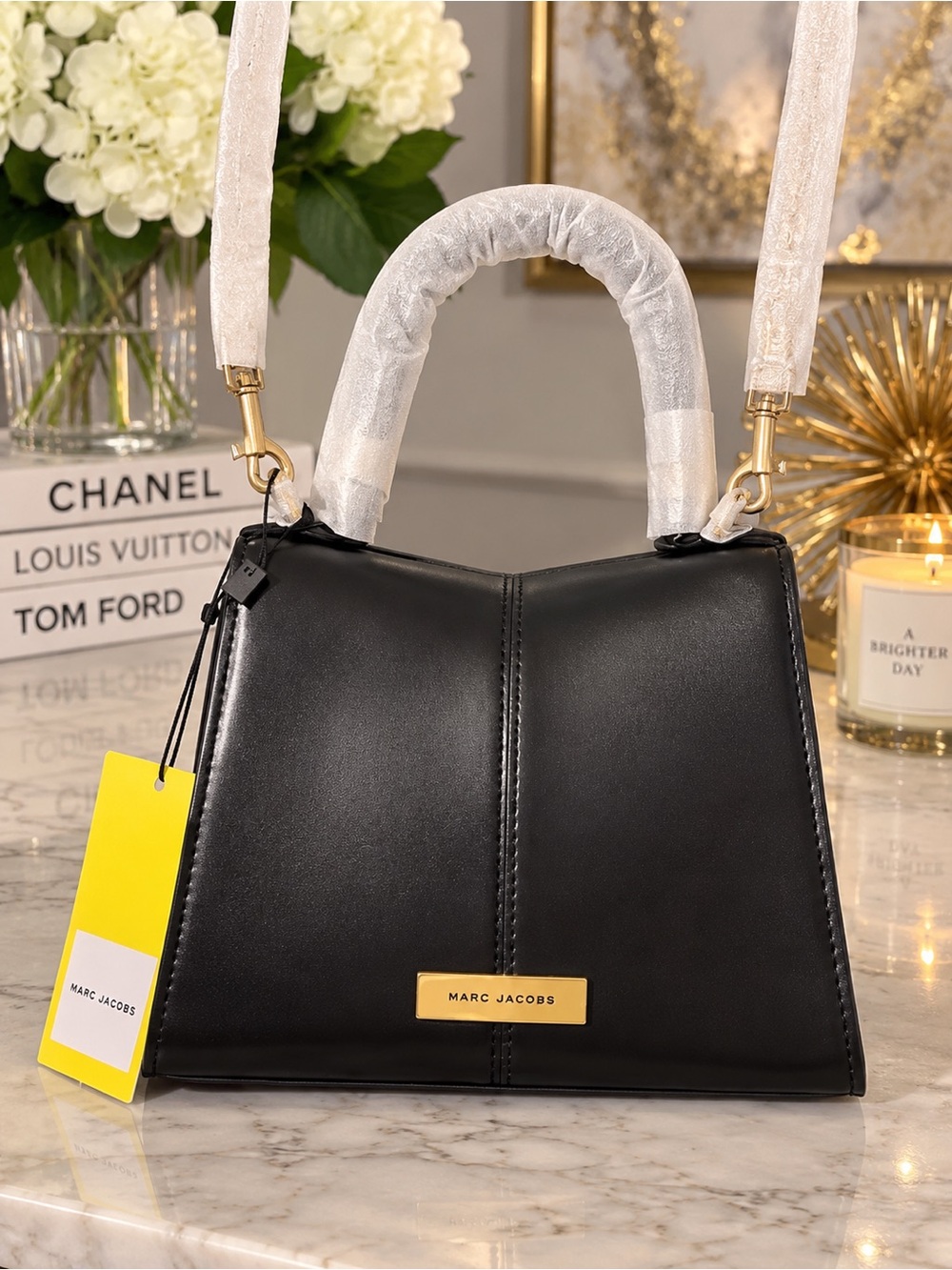 NWT Marc Jacobs St Marc Mini Top Handle Bag In Black Italian Leather Retail $495 - Picture 4 of 11